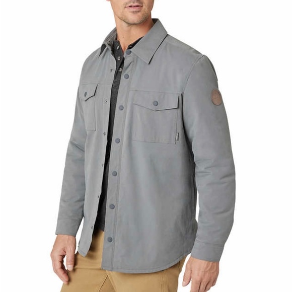 - Eddie Bauer Men’s Fleece Lined Jacket color gray. Size M - Picture 5 of 5